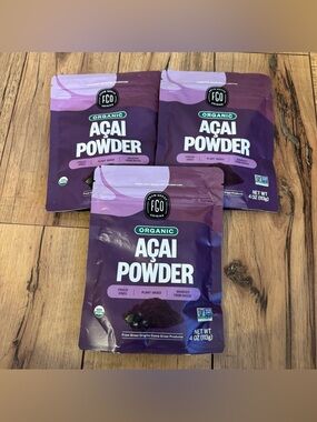 3x Organic ACAI Powder Freeze-Dried Superfood Berry from Brazil 4oz BB Aug ‘27